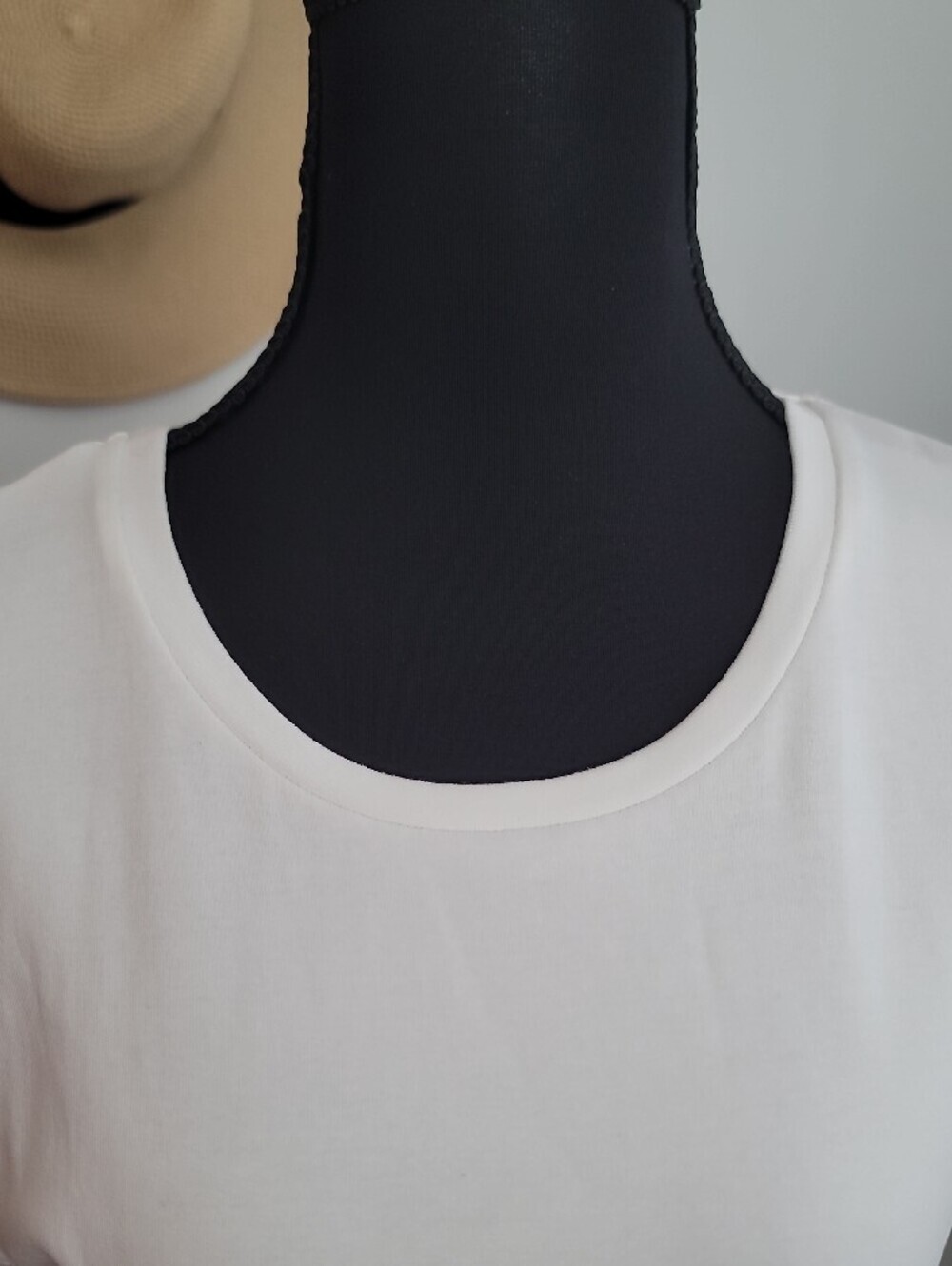 Muse Republic Clothing White Short Sleeve Tee with Silver Ruffle Sleeve Trim - Picture 3 of 10